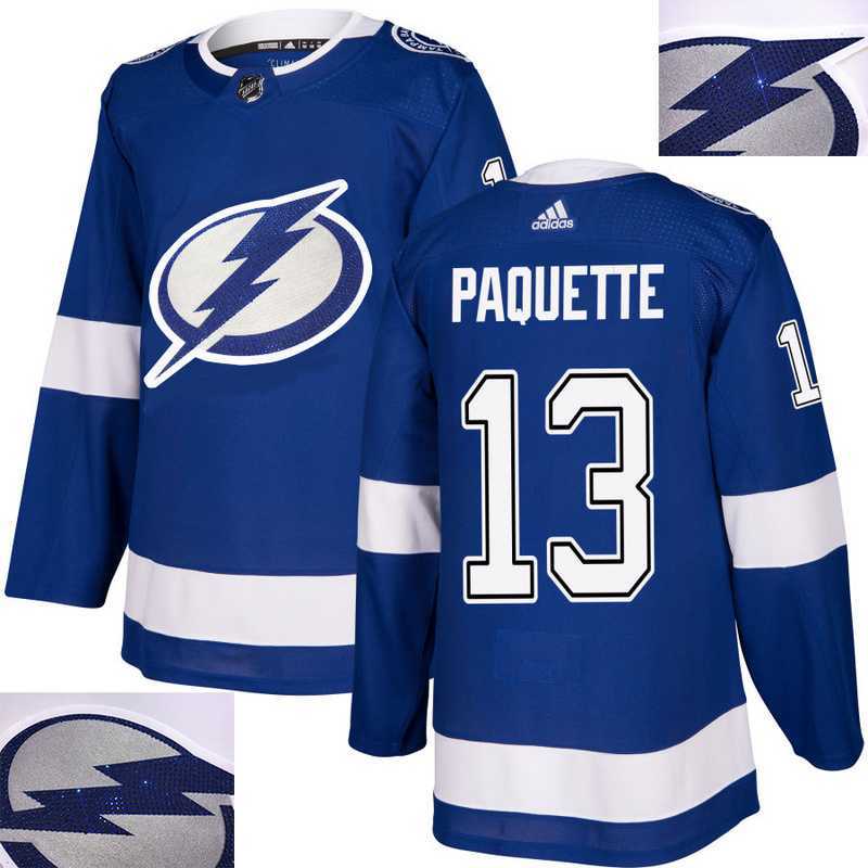 Lightning #13 Paquette Blue With Special Glittery Logo Adidas Jersey